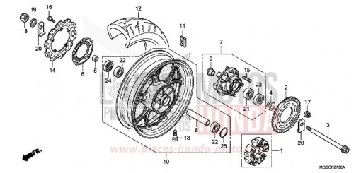 RUOTA POSTERIORE NC700DD di 2013